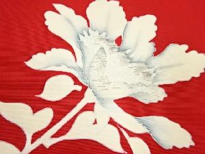 アンティーク　塩瀬花模様刺繍名古屋帯